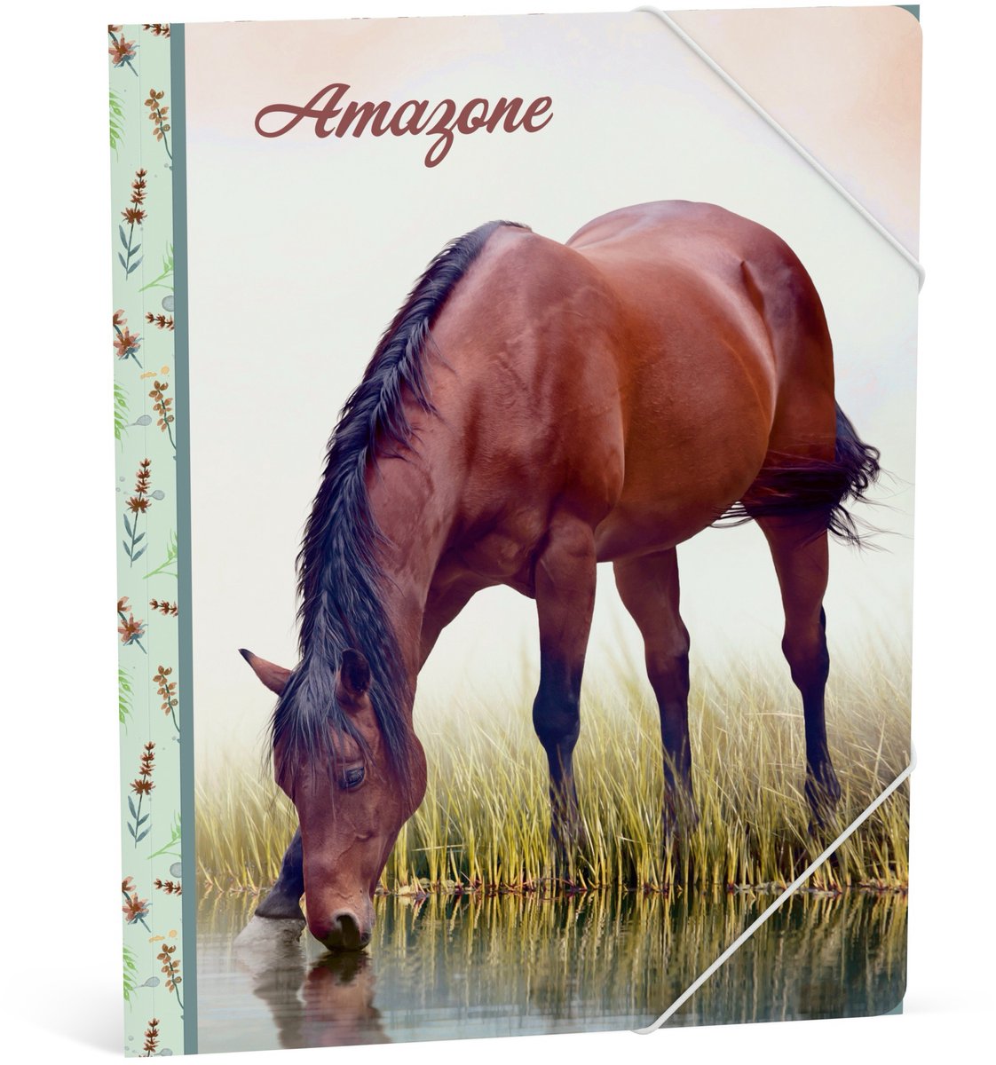 Dossier élasto Amazon - cheval marron