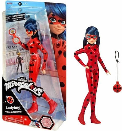 Bandai - coccinelle miraculeuse - poupée articulée coccinelle - coccinelle avec son yo-yo en mode téléphone - costume effet vinyle - sous licence officielle - poupée mannequin 26 cm - jouets pour enfants de 4 ans et + - p50028