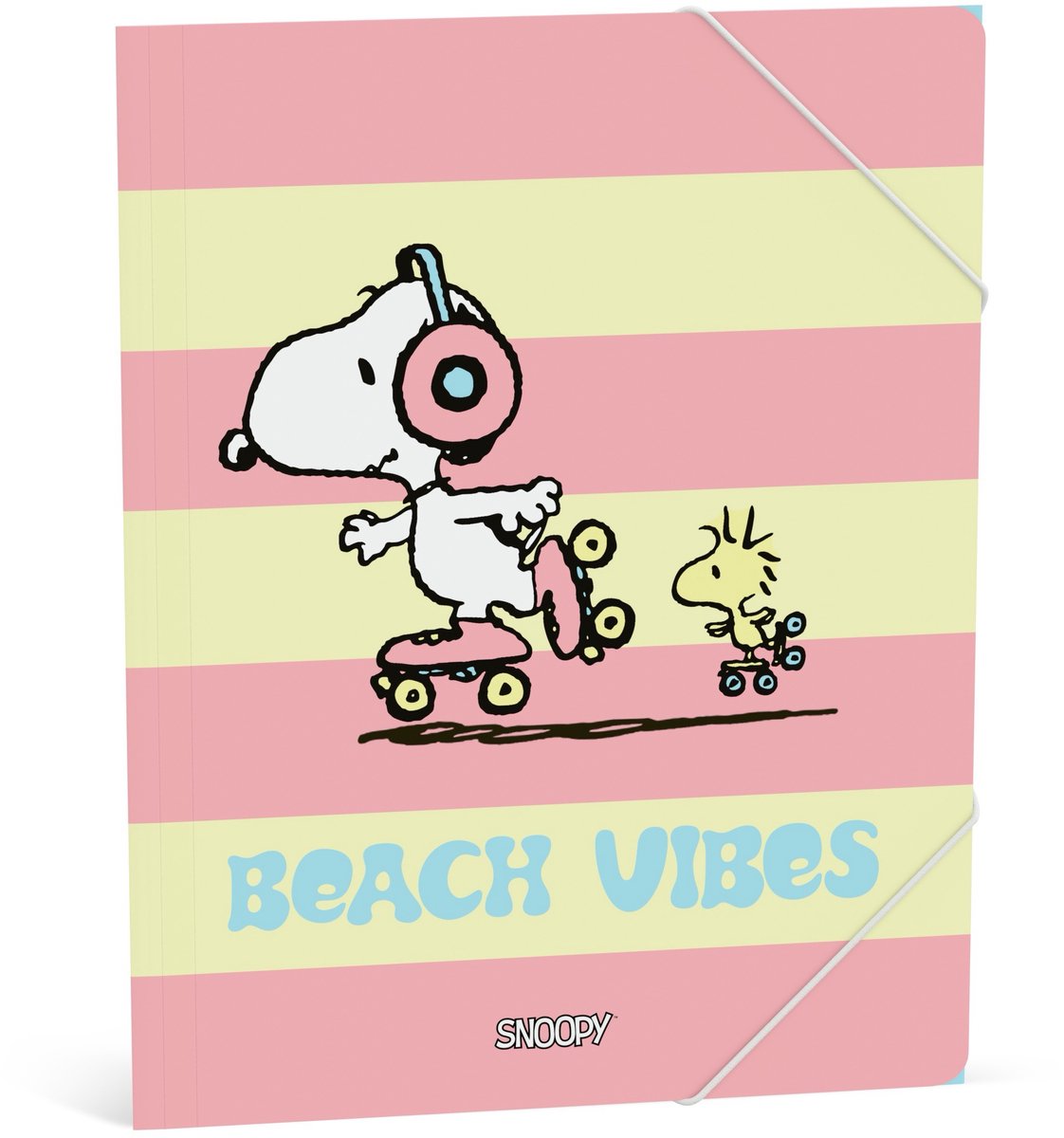 Dossier élasto Snoopy - rose
