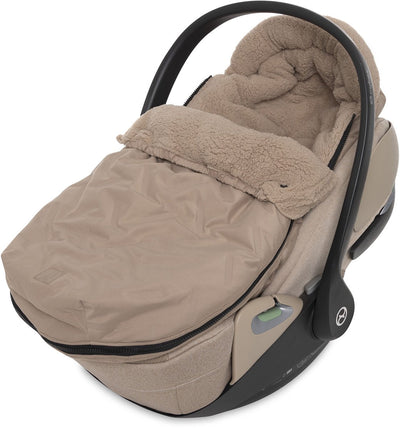 Chancelière Jollein pour poussette siège auto - gaufré - coton - 42x82cm - café au lait