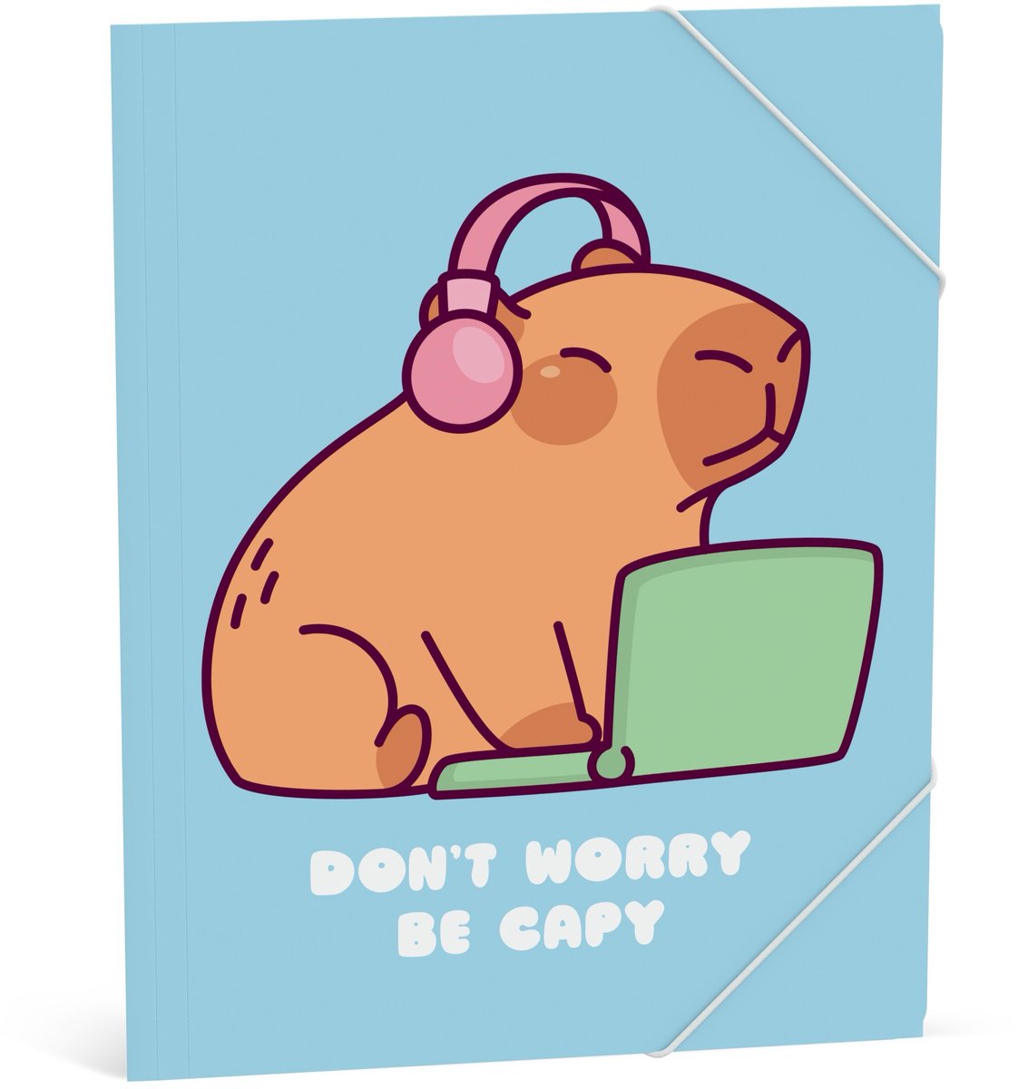 Dossier élasto Capybara - bleu