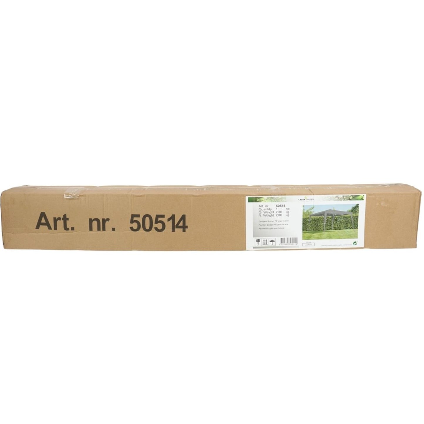 Tente de fête Lesli Living grise 3x3m