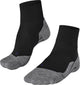 Falke tk5 cool chaussettes de marche courtes anti-ampoules en lyocell fin en matériau fonctionnel hommes noir - taille 44-45