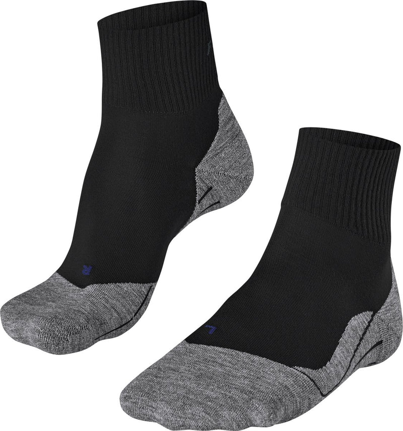 Falke tk5 cool chaussettes de marche courtes anti-ampoules en lyocell fin en matériau fonctionnel hommes noir - taille 44-45