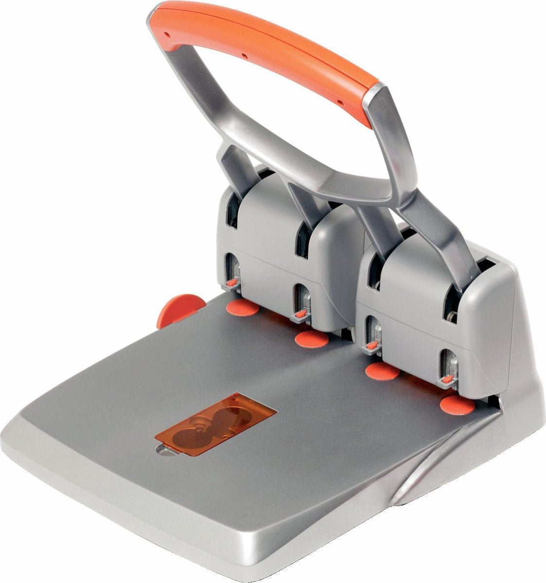 Perforatrice ultra résistante Rapid Supreme HDC150 4 trous - perfore jusqu'à 150 feuilles - orange argenté