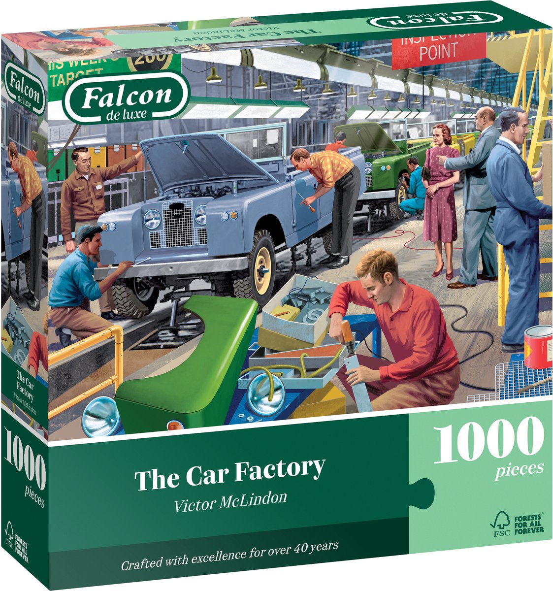 Falcon jumbo puzzle usine automobile 1000 pièces puzzle de qualité.