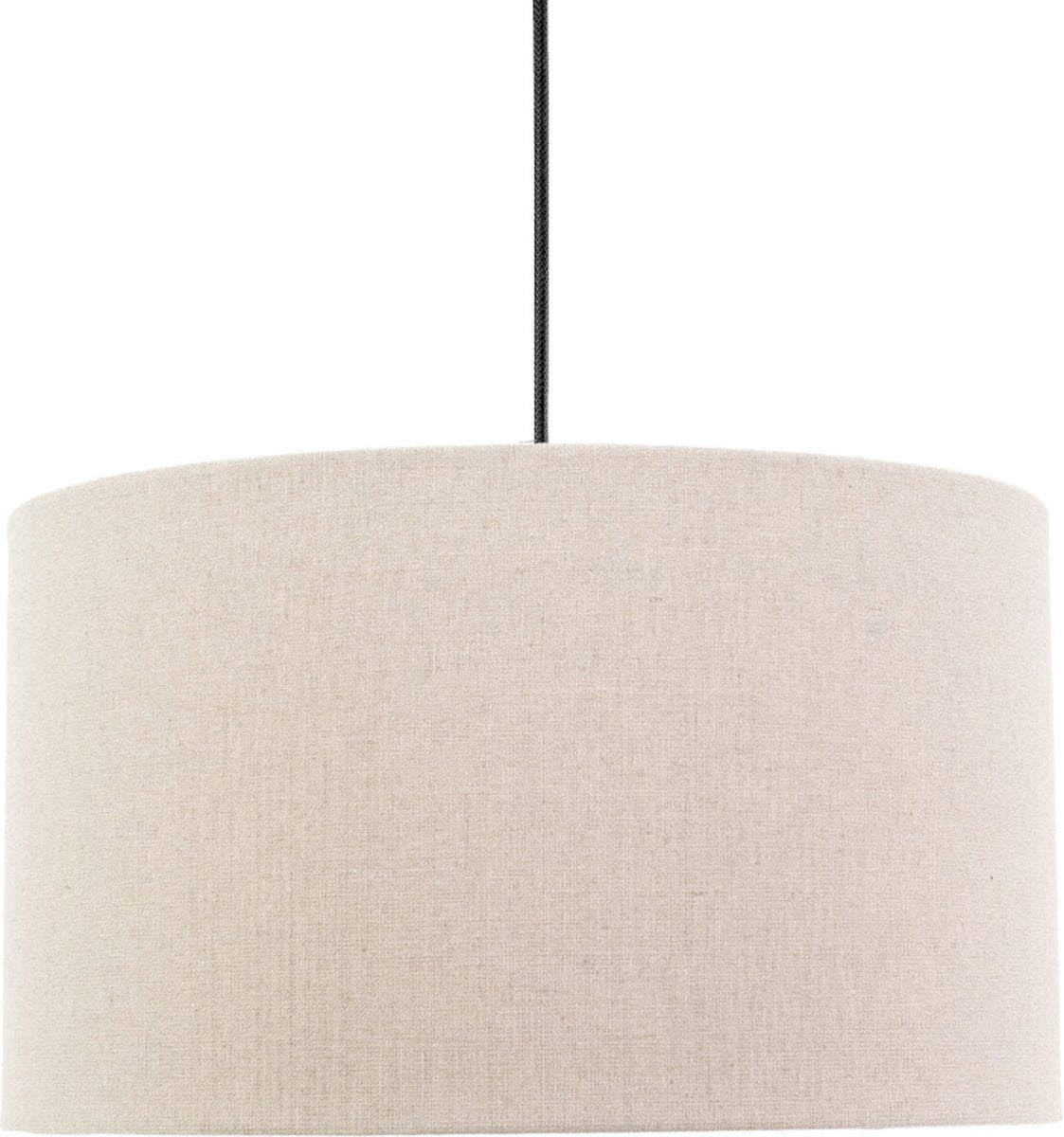Lampe à suspension Eglo feniglia - e27 - ø 38 cm - beige|noir - lin