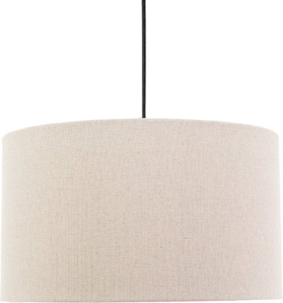 Lampe à suspension Eglo feniglia - e27 - ø 38 cm - beige|noir - lin