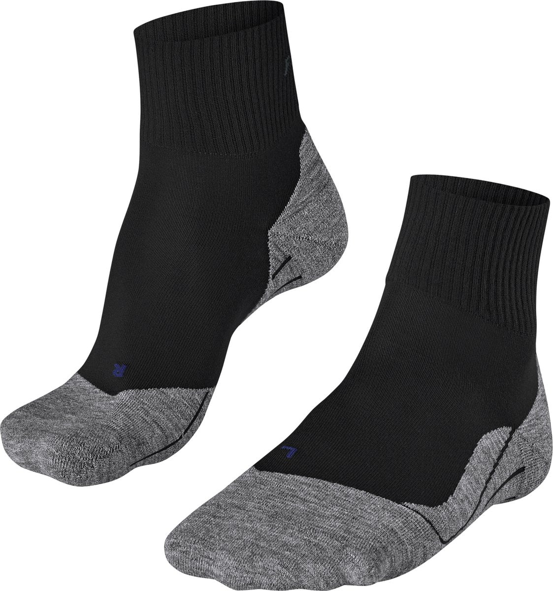 Falke tk5 cool chaussettes de marche courtes anti-ampoules en lyocell fin en matériau fonctionnel hommes noir - taille 42-43