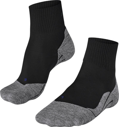 Falke tk5 cool chaussettes de marche courtes anti-ampoules en lyocell fin en matériau fonctionnel hommes noir - taille 42-43