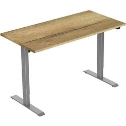 Bureau Euroseats gris, chêne b000gr120nat 80 x 750-1235 x 120 mm