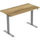 Bureau Euroseats gris, chêne b000gr140nat 80 x 750-1235 x 140 mm