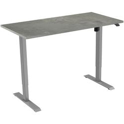 Bureau Euroseats gris, oxyd b000gr120oxy 80 x 750-1235 x 120 mm