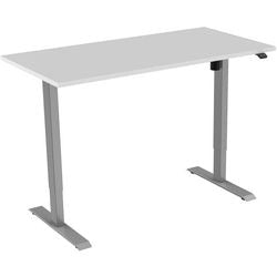 Bureau Euroseats gris, blanc b000gr140wht 80 x 750-1235 x 140 mm