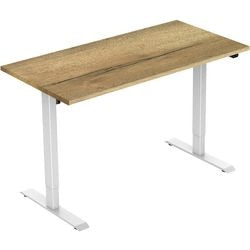 Bureau Euroseats blanc, chêne b000wh120nat 80 x 750-1235 x 120 mm