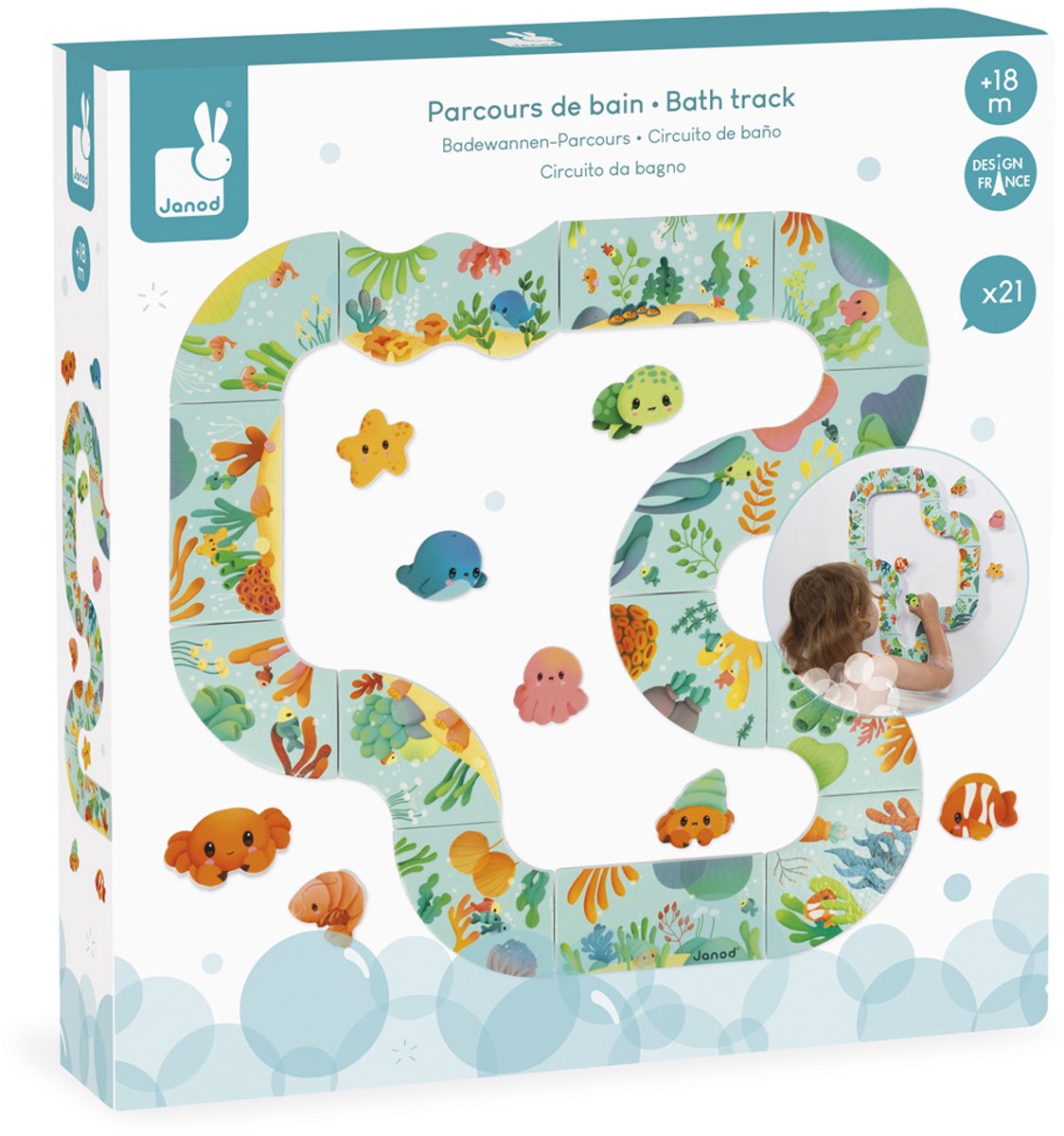 Janod - jouets de bain - parcours de bain