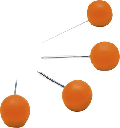 Punaises Nobo pour tableau mémo - 100 pièces - orange