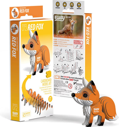 Puzzle 3D Eugy - renard roux - animaux de la forêt - durable - collectionnez-les tous - 6 ans