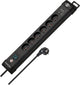 Multiprise Brennerstuhl premium-line avec USB | 6 fois | noir | 3m h05vv-f 3g1.5 | fr être - 1951164602