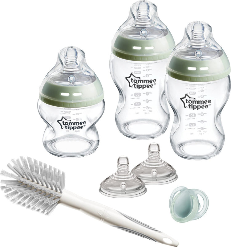 Tommee Tippee Natural Start Kit de démarrage de biberons en verre – Biberons de 150 ml et 250 ml pour nouveau-nés de 0 mois et plus