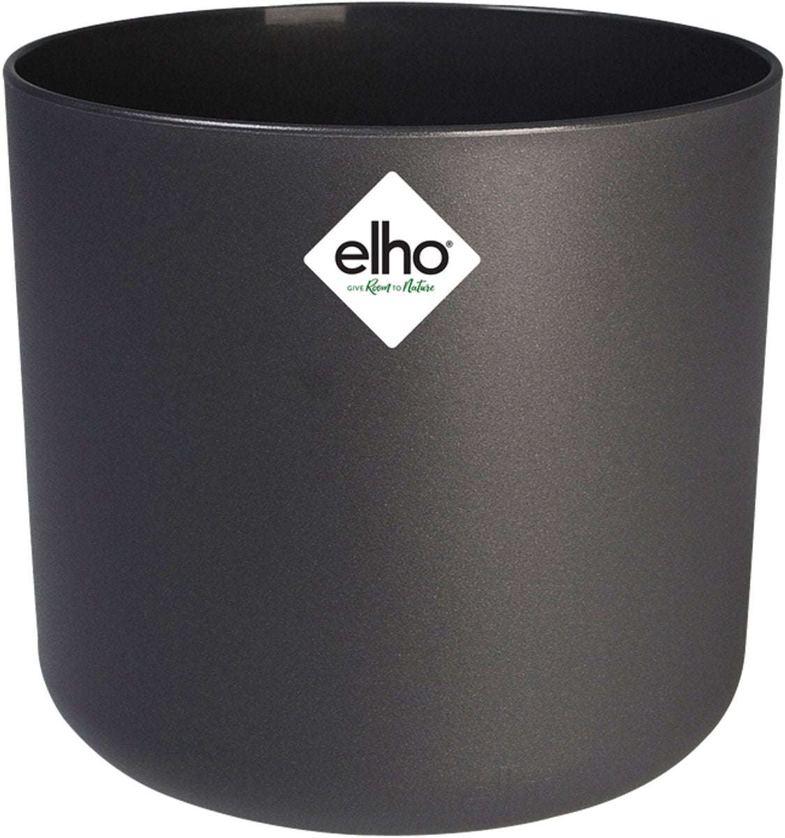 Elho b.for soft round 18 - pot de fleur d'intérieur - 100% plastique recyclé - ø 18,3 x h 16,7 cm - anthracite