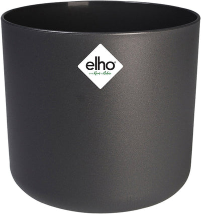 Elho b.for soft round 18 - pot de fleur d'intérieur - 100% plastique recyclé - ø 18,3 x h 16,7 cm - anthracite