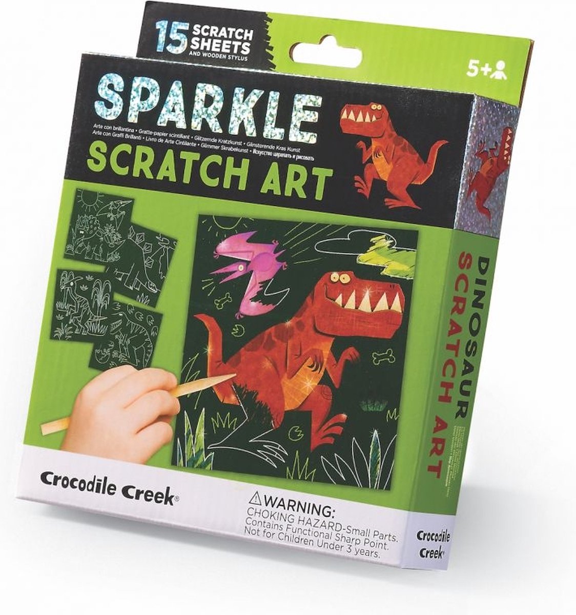 Cartes à gratter Crocodile Creek Sparkle Dino - 15 cartes