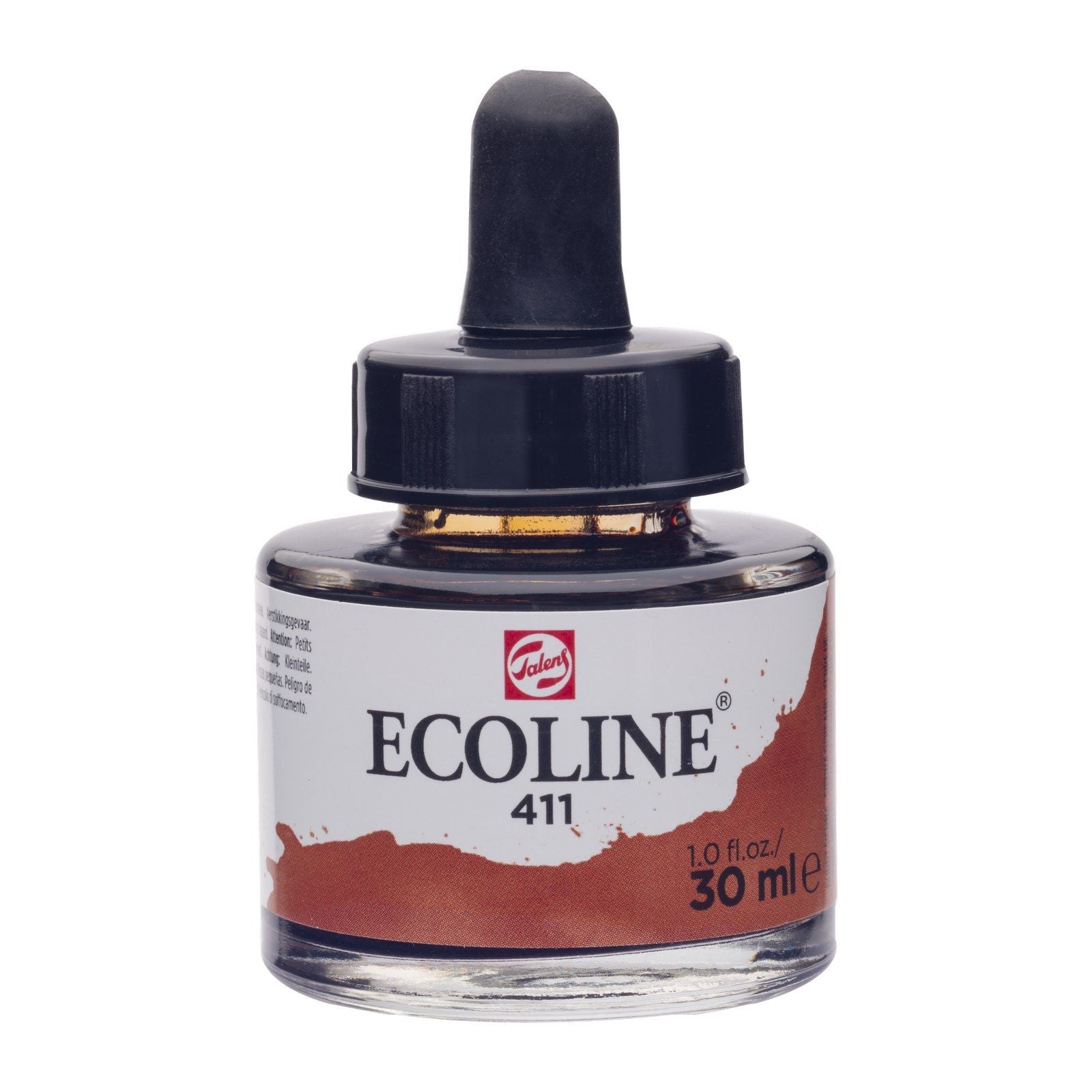 Ecoline • aquarelle liquide flacon 30ml terre de sienne brûlée 411