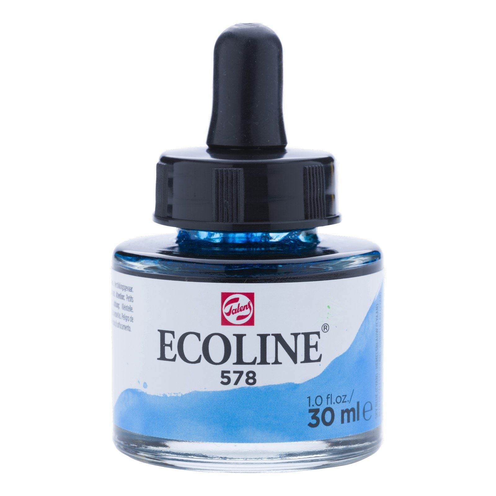 Ecoline • aquarelle liquide flacon 30ml bleu ciel (cyan) 578