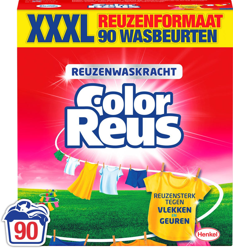 Lessive en poudre géante Color - Lessive colorée - 90 lavages - conditionnement vrac