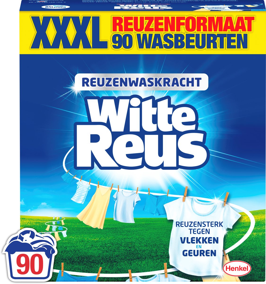 Lessive géante blanche en poudre - lessive blanche - 90 lavages - vrac