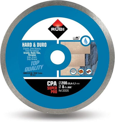 Lame de scie diamantée Rubi CPA 200 superpro | 200 x 1,7 x 25,4 mm - 30926