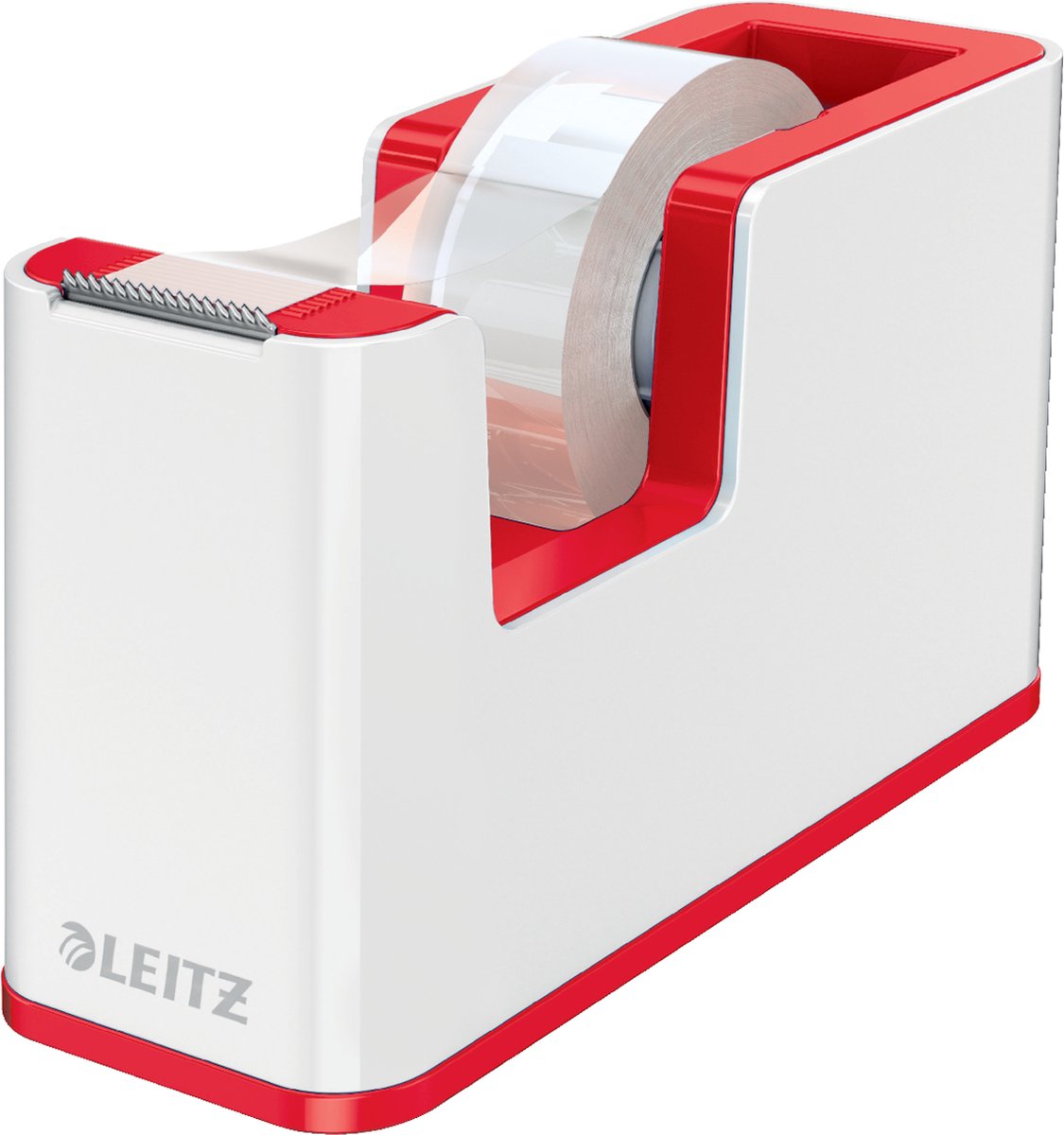 Support de ruban adhésif Leitz wow - comprenant 1 rouleau de ruban adhésif - rouge blanc