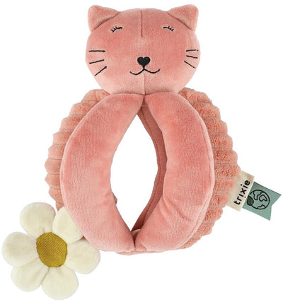 Trixie jouet de préhension bébé rose mrs. chat en coton biologique.