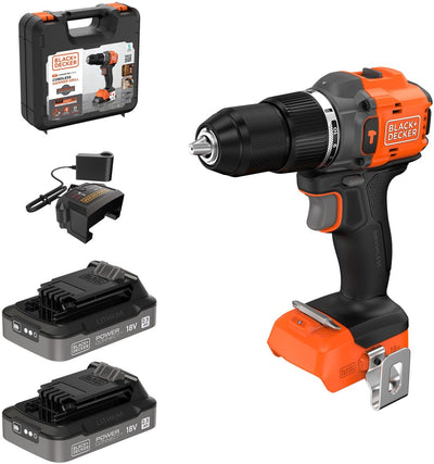 Tournevis sans balais Black+decker 18v en étui (avec batterie 2x2,5ah et chargeur) - bld783e2k-qw