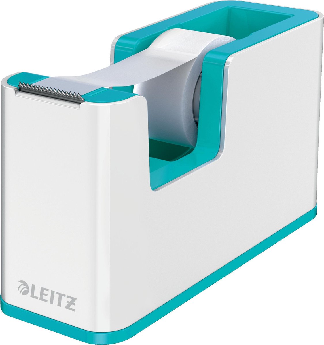 Porte-ruban adhésif Leitz wow - comprenant 1 rouleau de ruban adhésif - bleu glacier blanc