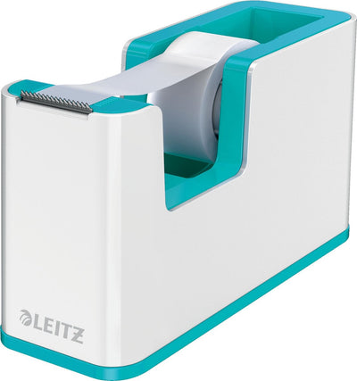 Porte-ruban adhésif Leitz wow - comprenant 1 rouleau de ruban adhésif - bleu glacier blanc