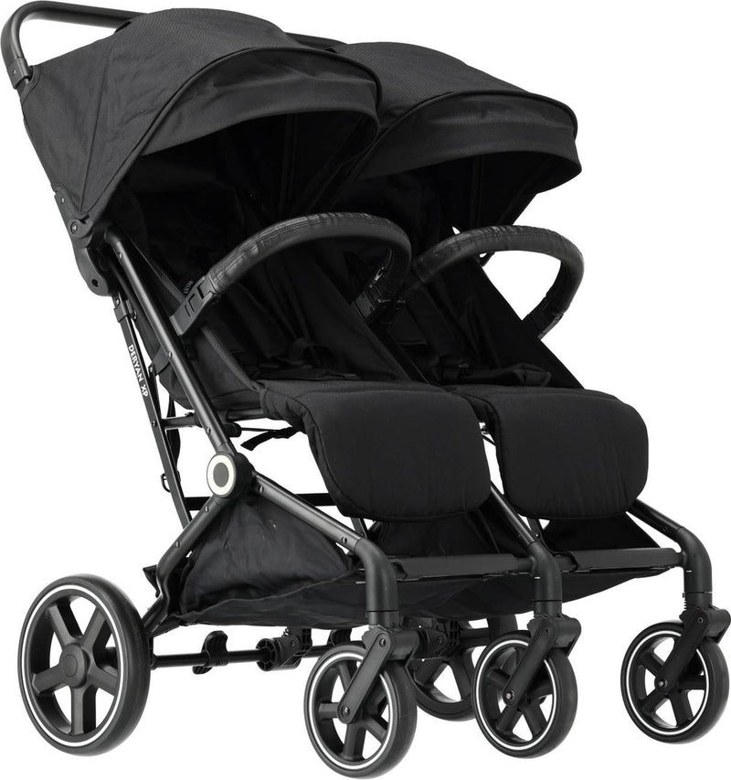 Deryan Luxury XP Twin Buggy XL - Double Buggy - Duobuggy - Compact Léger - Noir