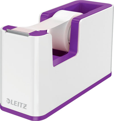 Support de ruban adhésif Leitz wow - comprenant 1 rouleau de ruban adhésif - violet blanc
