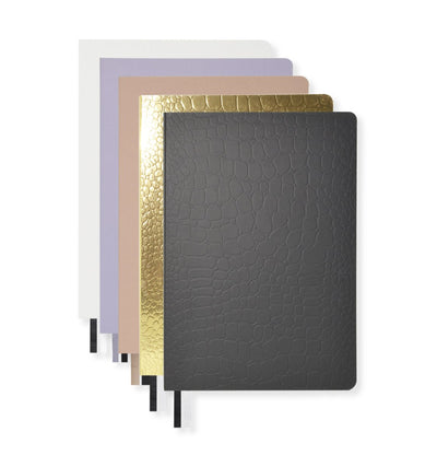 Carnet Kangaro - pur croco - a5 - line - 5 pièces couleurs assorties - k-pm610023skz