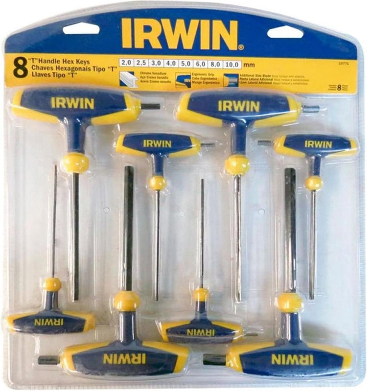 Irwin – jeux de clés hexagonales à poignée en T, 8 pièces, 2mm-10mm, t10771