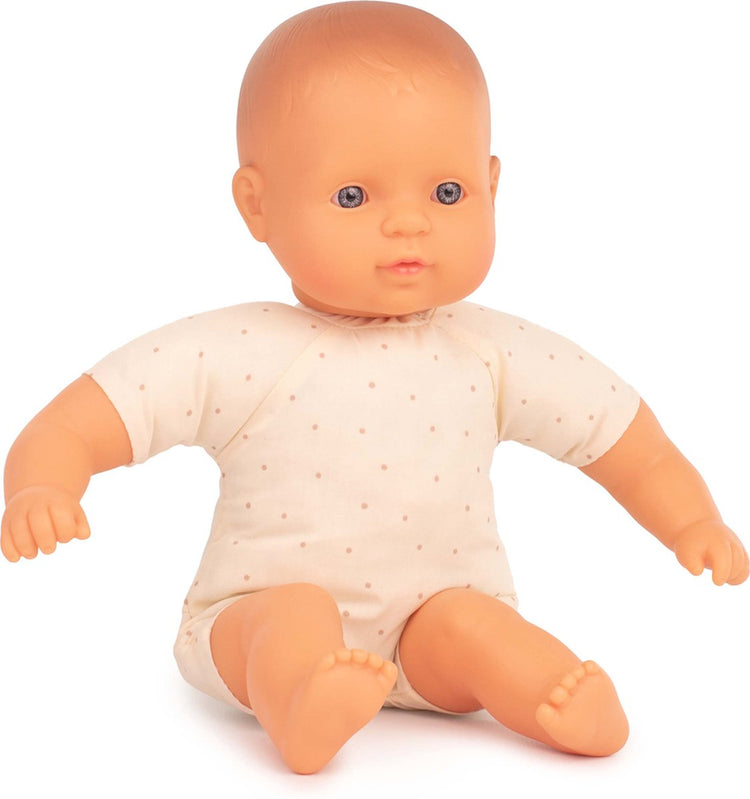 Poupée Miniland avec corps en tissu - Européenne 32cm - au parfum vanille - imperméable - 10 mois