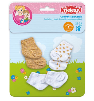 HELSS DOLL SOCKS GLITTER 3 paires, 28-35 cm