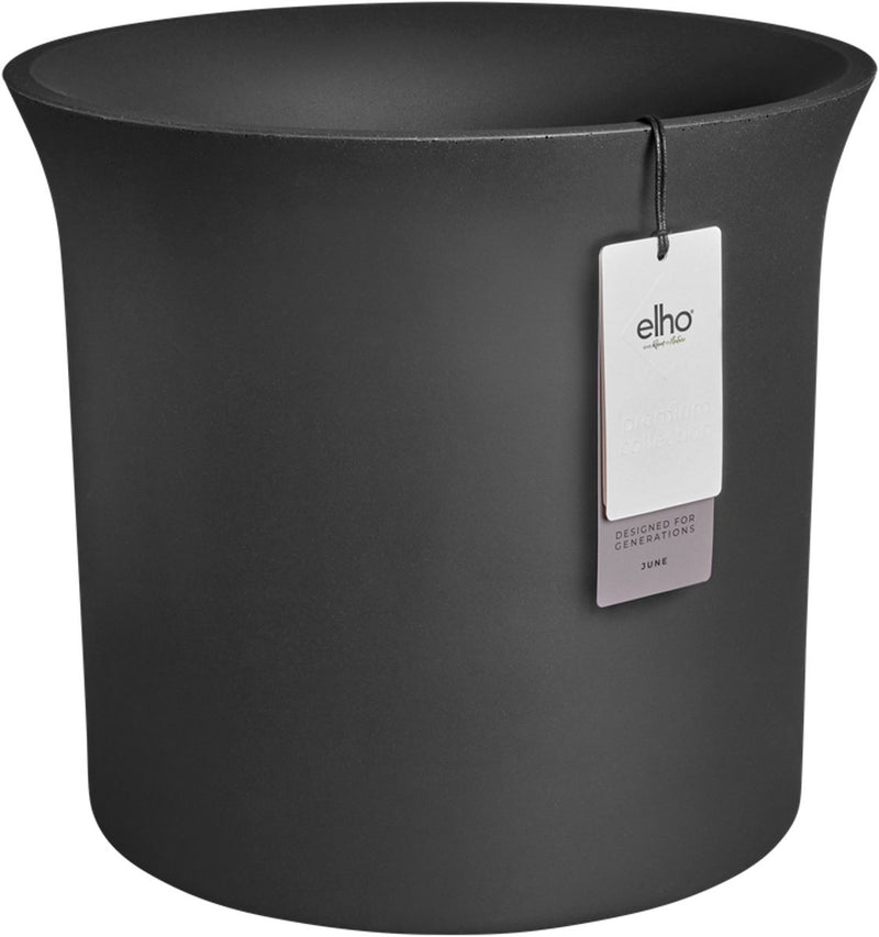 Elho june tulip 47 - Pot de fleur résistant aux UV et aux couleurs résistantes - intérieur extérieur - ø 47,0 x h 43,0 cm - noir