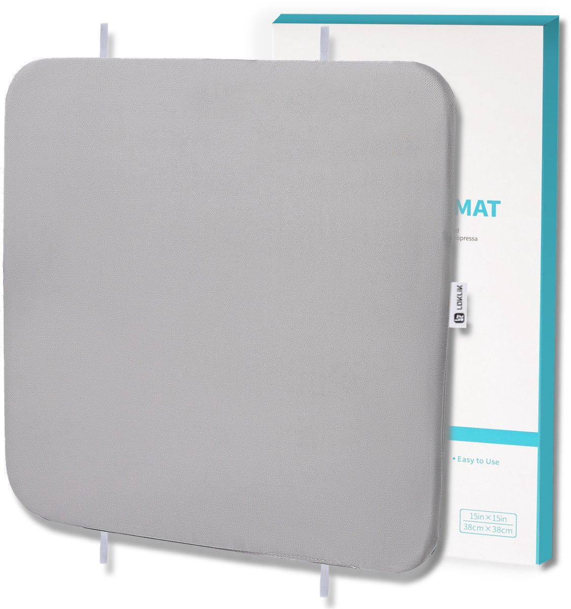 Loklik • tapis de presse à chaud 38,1x38,1cm gris