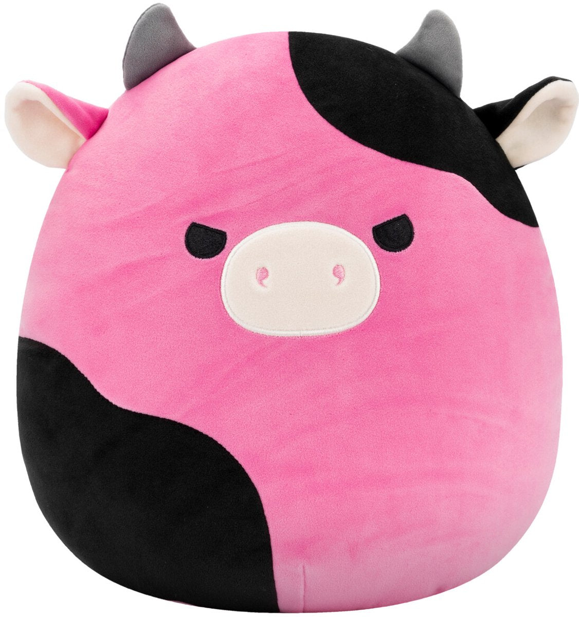 Peluche peluche Squishmallows - vache noire et rose, 30cm