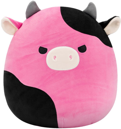 Peluche peluche Squishmallows - vache noire et rose, 30cm