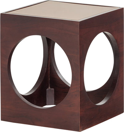 Table d'appoint Woood Trax - bois d'acacia - marron - 45x37x37