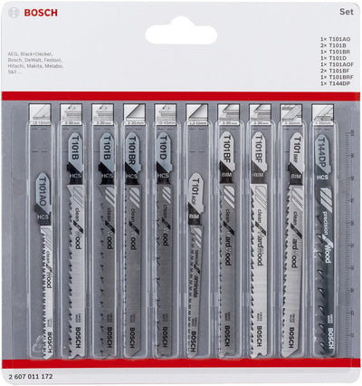 Bosch Accessories 2607011172 jeu de lames de scie sauteuse Clean Precision, 10 pièces 10 pièce(s)