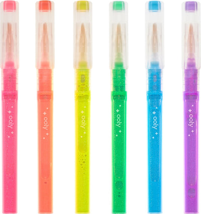 Ooly - oh mes paillettes ! - surligneurs - couleurs néon - 6 pièces